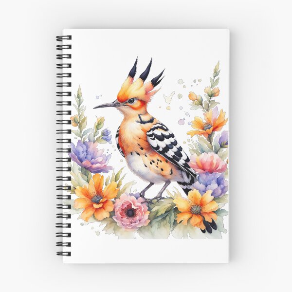 Item preview, Cute Hoopoe and flowers designed and sold by Bilisik.