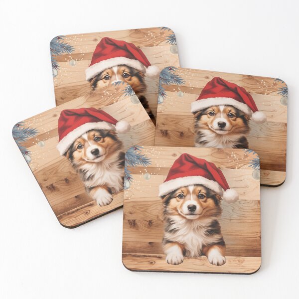Item preview,  Christmas with Sheltie: The Gentle Alertness of Wood (Pyro Pets Art - 223) designed and sold by pyropetsart.