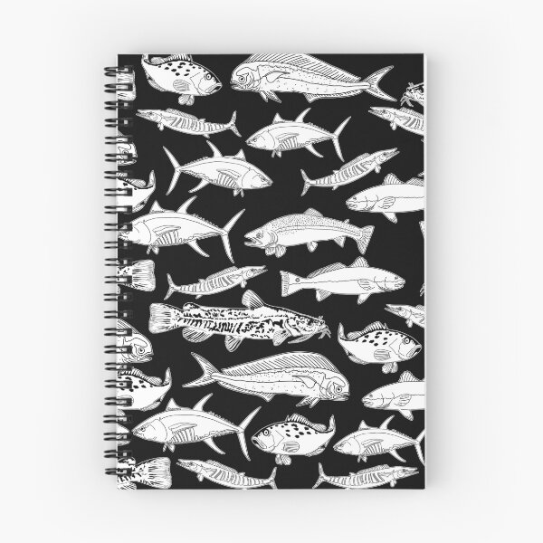 Item preview, Patrón de collage de pescado designed and sold by aheadgraphics.