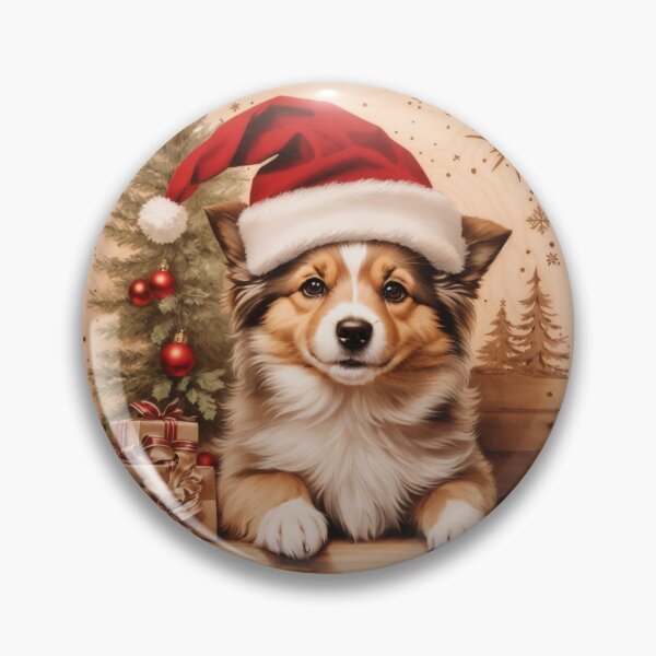 Item preview, Christmas with Sheltie: The Gentle Alertness of Wood (Pyro Pets Art - 224) designed and sold by pyropetsart.