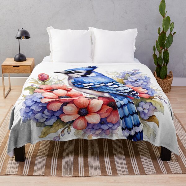 Item preview, Cute blue jay and flowers designed and sold by Bilisik.