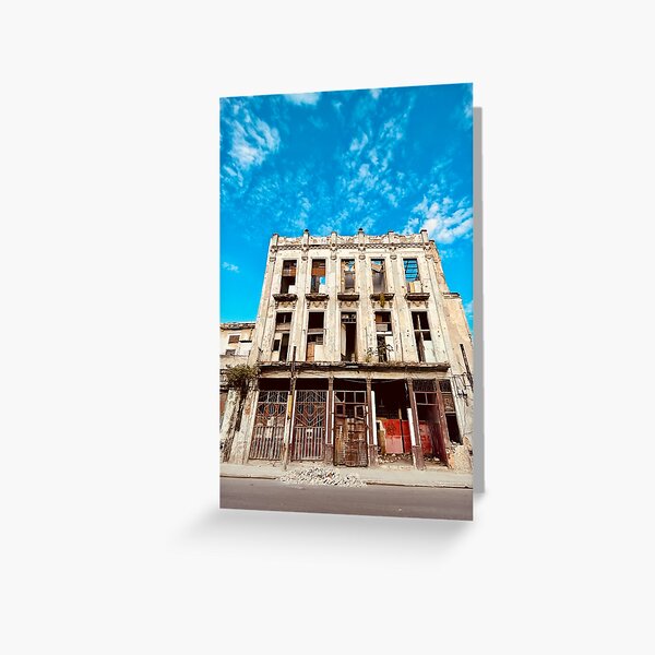 Building on Calle Egido, Havana. Greeting Card