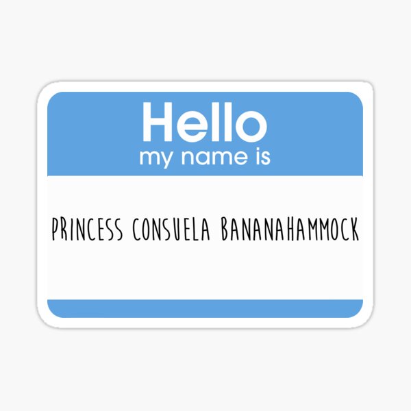 Download Princess Consuela Banana Hammock Stickers Redbubble