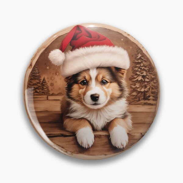 Item preview, Christmas with Sheltie: The Gentle Alertness of Wood (Pyro Pets Art - 226) designed and sold by pyropetsart.
