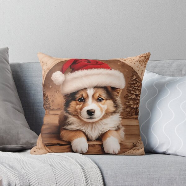 Item preview, Christmas with Sheltie: The Gentle Alertness of Wood (Pyro Pets Art - 226) designed and sold by pyropetsart.