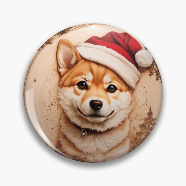 Item preview, Christmas with Shiba Inu: The Noble Spirit of Wood (Pyro Pets Art - 227) designed and sold by pyropetsart.