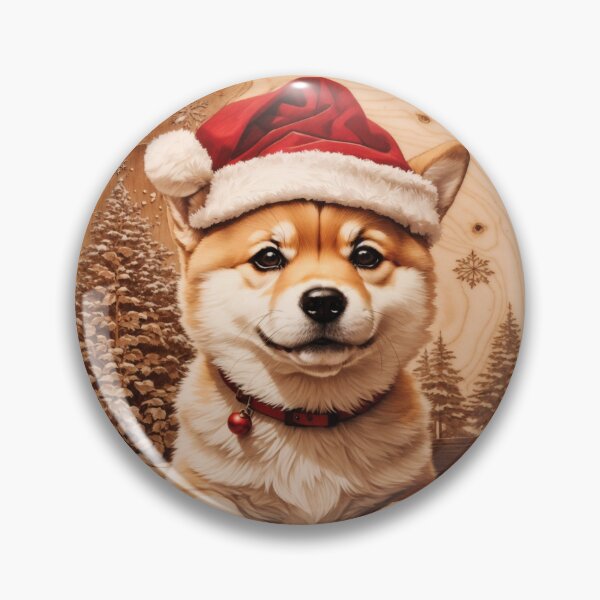 Item preview, Christmas with Shiba Inu: The Noble Spirit of Wood (Pyro Pets Art - 228) designed and sold by pyropetsart.