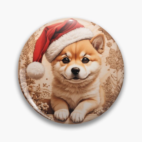 Item preview, Christmas with Shiba Inu: The Noble Spirit of Wood (Pyro Pets Art - 229) designed and sold by pyropetsart.