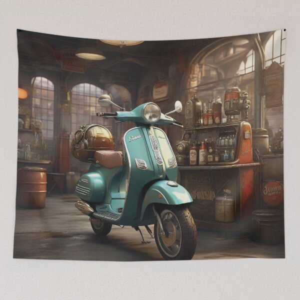 Item preview, Green Moped Scooter designed and sold by Random Designs.