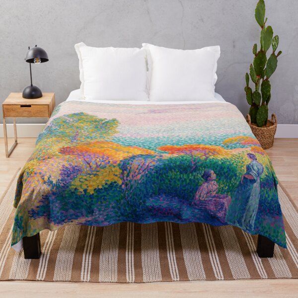 Item preview, Mediterranean Seascape Painting: 'Two Women by the Shore' by Henri-Edmond Cross designed and sold by Under-TheTable.