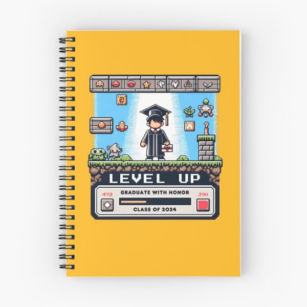 Item preview, Pixel Perfect Grad: Level Up - Class of 2024 designed and sold by Upetees.