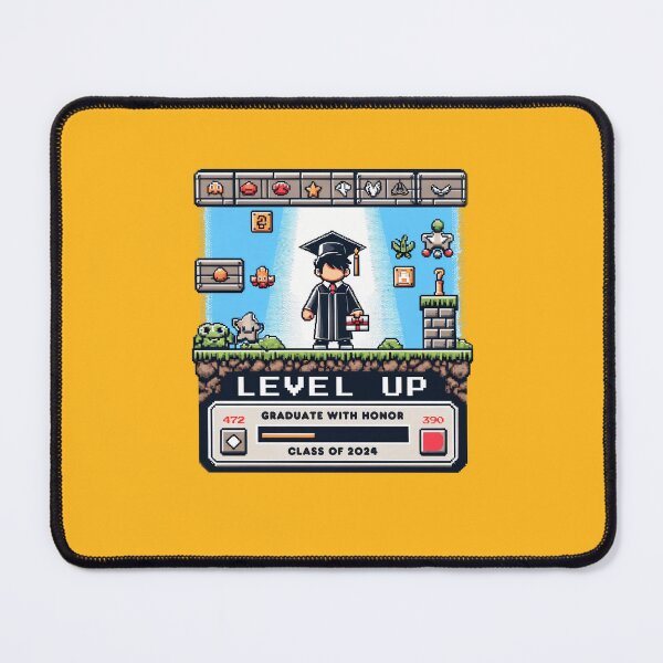 Item preview, Pixel Perfect Grad: Level Up - Class of 2024 designed and sold by Upetees.
