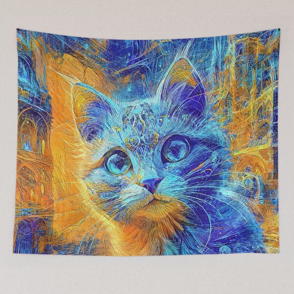 Item preview, Abstractions of abstract abstraction of cat. DeepDream #9952532215775 designed and sold by blackhalt.