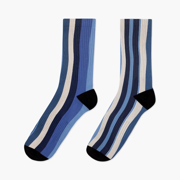 Item preview, Vintage Retro Vertical Stripe- Mid Mod Cozy Boho Accent Piece Tropical Indigo, Blue, Light Blue designed and sold by Prints and Lifestyle.