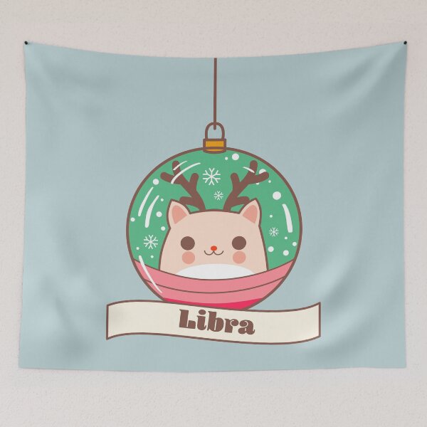 Item preview, Libra Christmas Kitty designed and sold by cafelab.