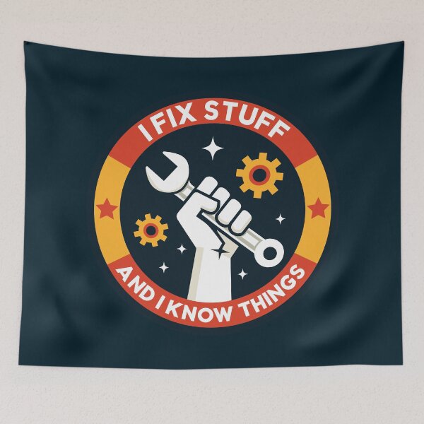 Item preview, I Fix Stuff and I Know Things designed and sold by TeaTimeTales.