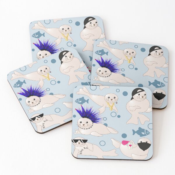 Item preview, cheeky seal pattern designed and sold by experimentons.