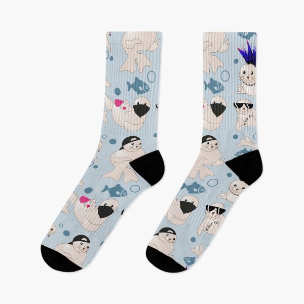 Item preview, cheeky seal pattern designed and sold by experimentons.