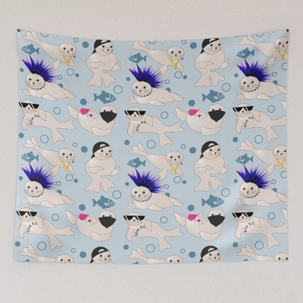Item preview, cheeky seal pattern designed and sold by experimentons.