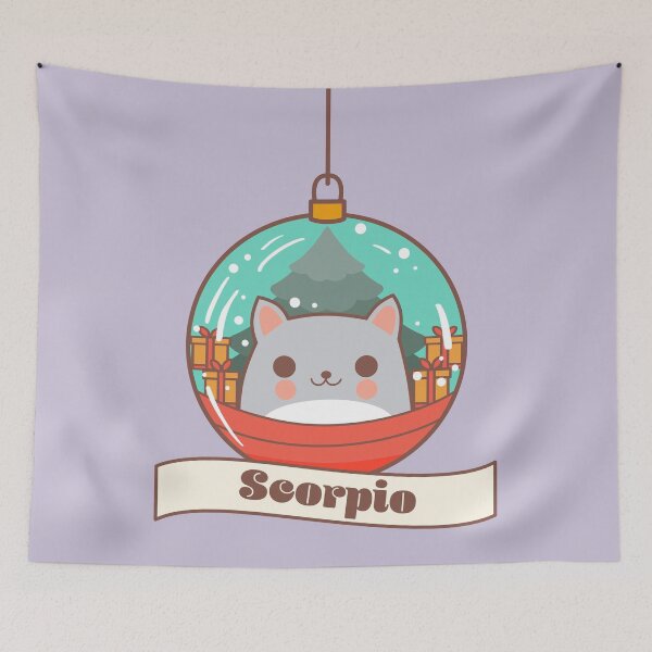 Item preview, Scorpio Christmas Kitty designed and sold by cafelab.