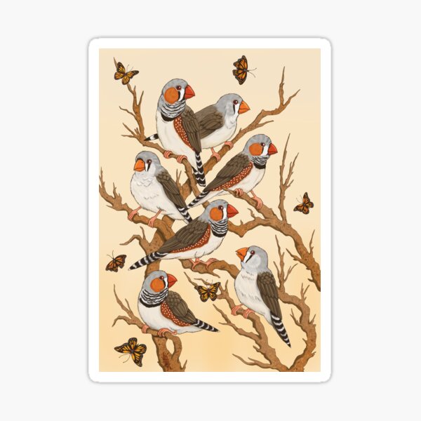 Item preview, Zebra Finches Flight designed and sold by Marta Tesoro.