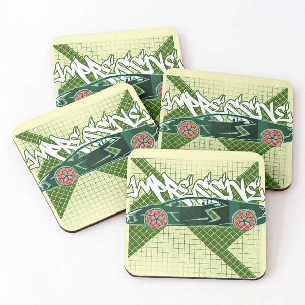 Item preview, Green Grid Delight: Unique Car Art designed and sold by Stipper Store.