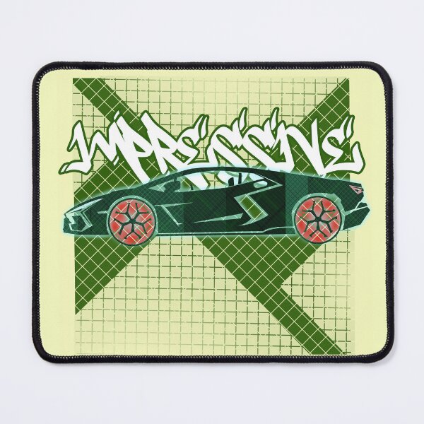 Item preview, Green Grid Delight: Unique Car Art designed and sold by Stipper Store.