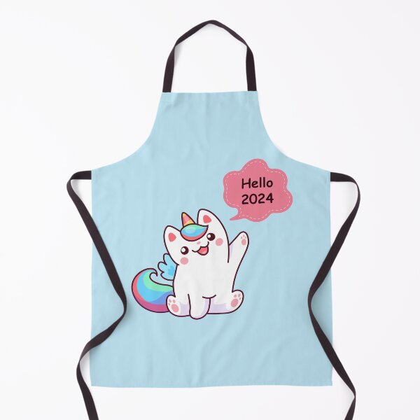 Item preview, Hello 2024 Unicorn Cat designed and sold by We Grow.