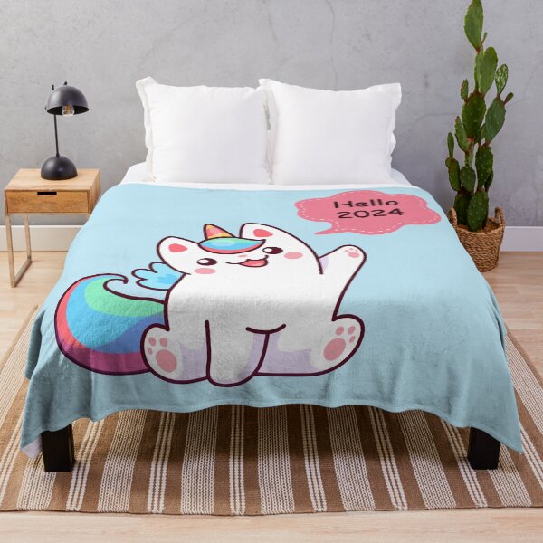 Item preview, Hello 2024 Unicorn Cat designed and sold by We Grow.