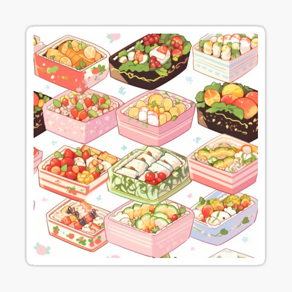 Kawaii Bento Box Sticker for Sale by OtakuAtWork