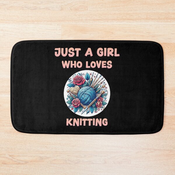 Item preview, Just a girl who loves knitting designed and sold by HeadTurningArt.