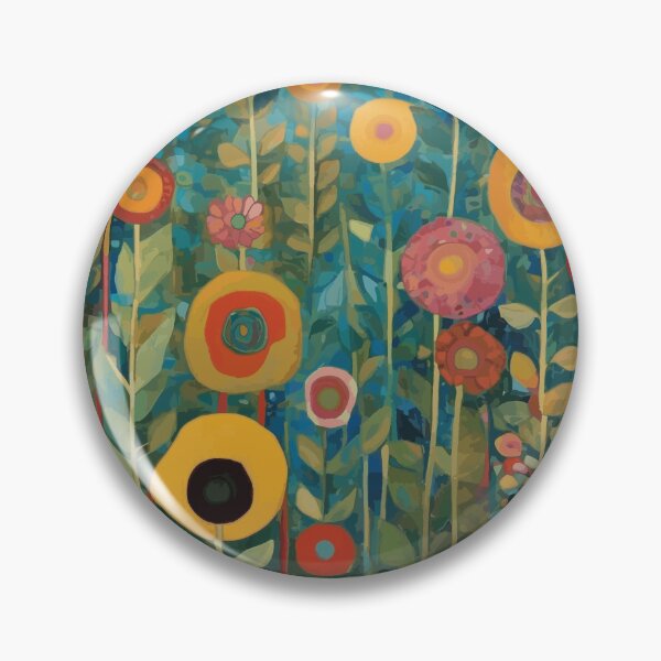 Item preview, Colorful Abstract Flower Garden Landscape After Klimt designed and sold by Vicky Brago-Mitchell®.