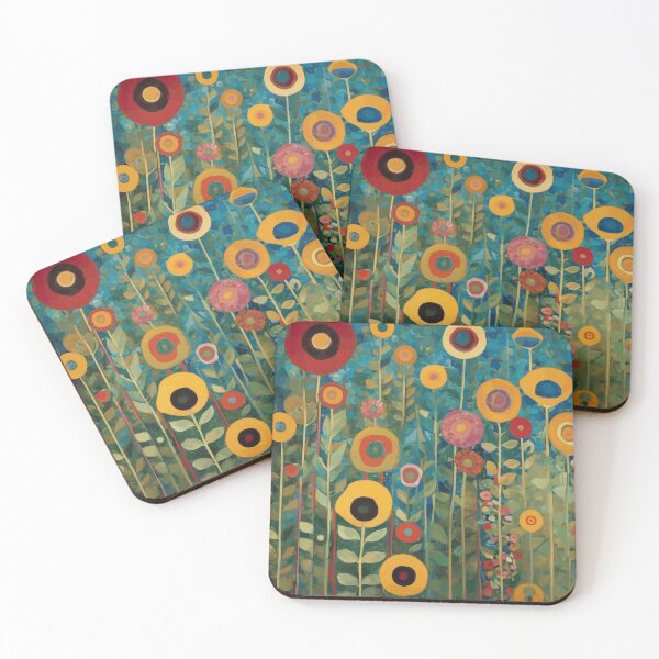Item preview, Colorful Abstract Flower Garden Landscape After Klimt designed and sold by Vicky Brago-Mitchell®.