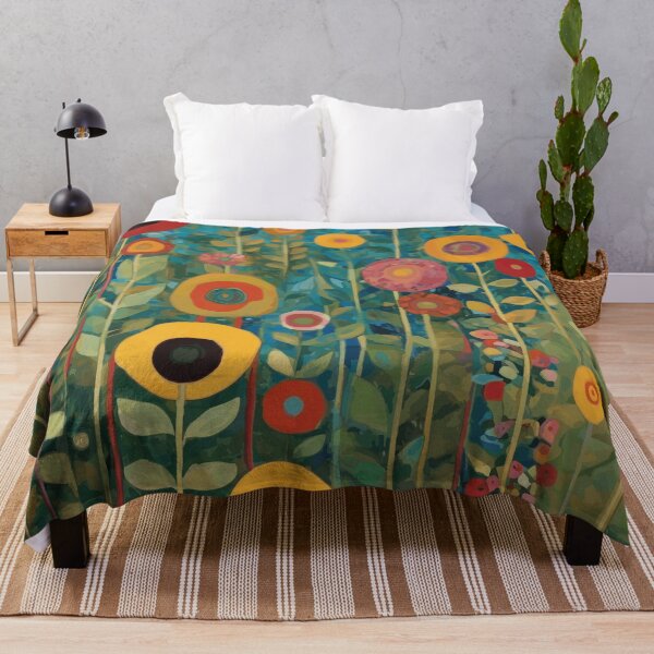 Item preview, Colorful Abstract Flower Garden Landscape After Klimt designed and sold by Vicky Brago-Mitchell®.
