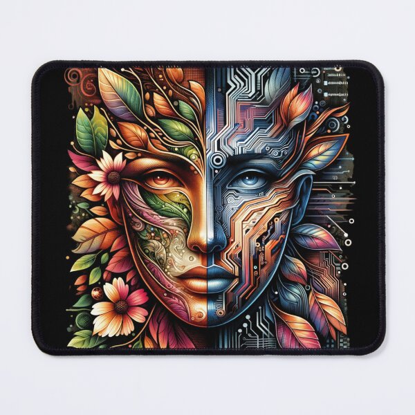 Item preview, Nature and Technology Harmony - Dual Face Art Print designed and sold by ChromaticBlend.