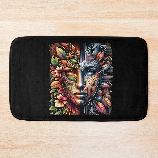 Item preview, Nature and Technology Harmony - Dual Face Art Print designed and sold by ChromaticBlend.
