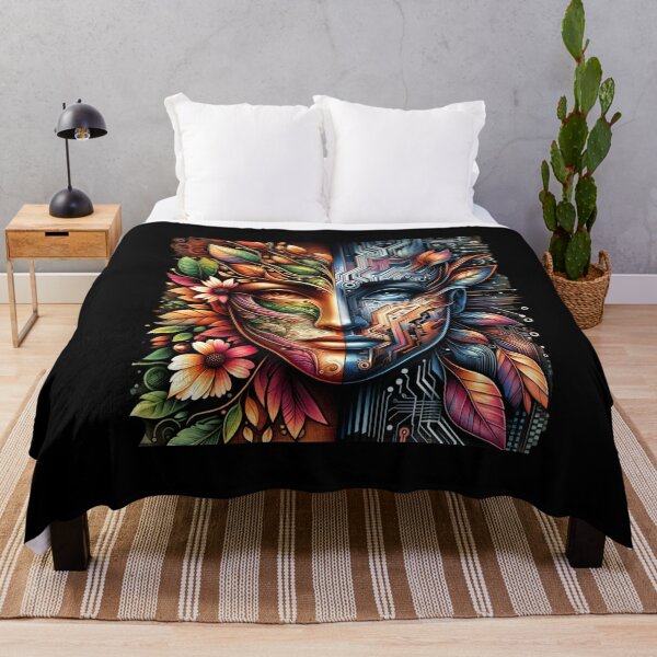 Item preview, Nature and Technology Harmony - Dual Face Art Print designed and sold by ChromaticBlend.