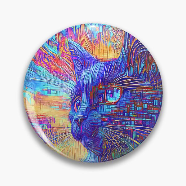 Item preview, Abstractions of abstract abstraction of cat. DeepDream #6387559068246 designed and sold by blackhalt.