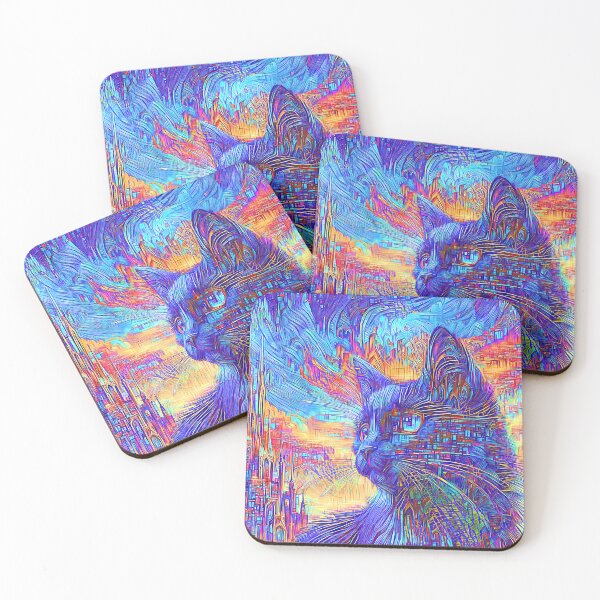 Item preview, Abstractions of abstract abstraction of cat. DeepDream #6387559068246 designed and sold by blackhalt.