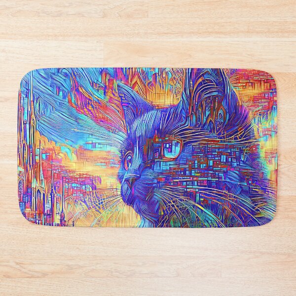 Item preview, Abstractions of abstract abstraction of cat. DeepDream #6387559068246 designed and sold by blackhalt.
