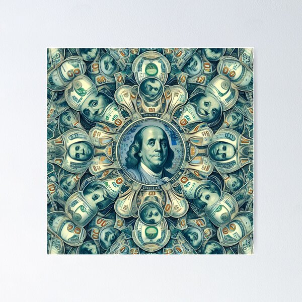 185987 HUNDRED DOLLAR BILLS ONE MONEY CURRENCY COOL Wall Print