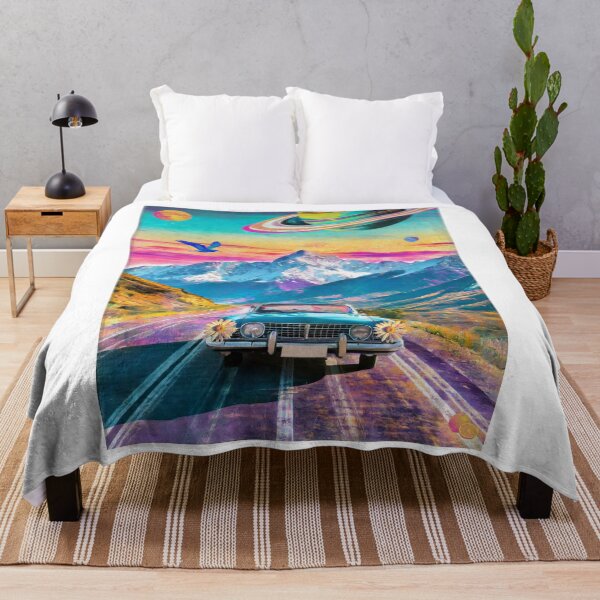 Item preview, Retro Car in Psychedelic World designed and sold by Pixelfunk.