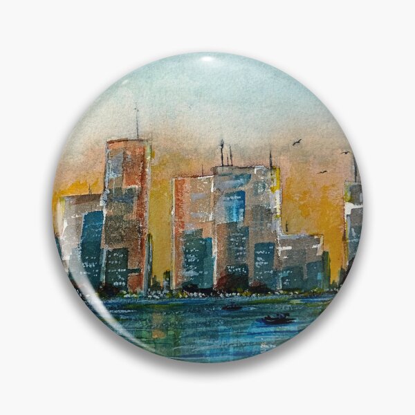 Artikelvorschau, Stadtbild Waterfront - Aquarell entworfen und verkauft von Paul Gilbert.