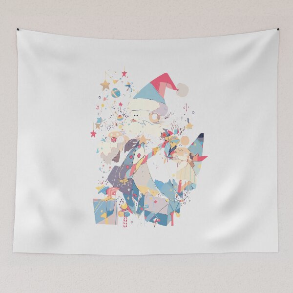 Artikelvorschau, Ein Zauberer und Weihnachtsgeschenke unter einer Kiefer. entworfen und verkauft von kitidach-create.
