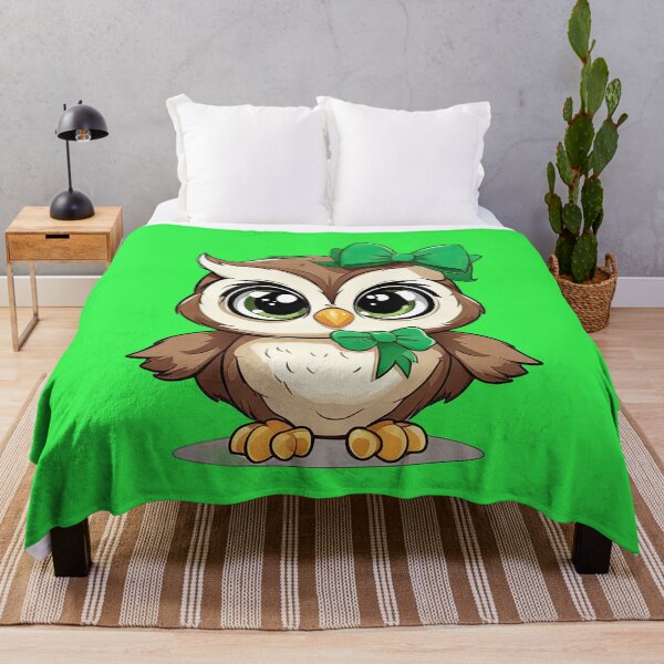 Item preview, Adorable Baby Owl with Green Ribbon designed and sold by Bilisik.