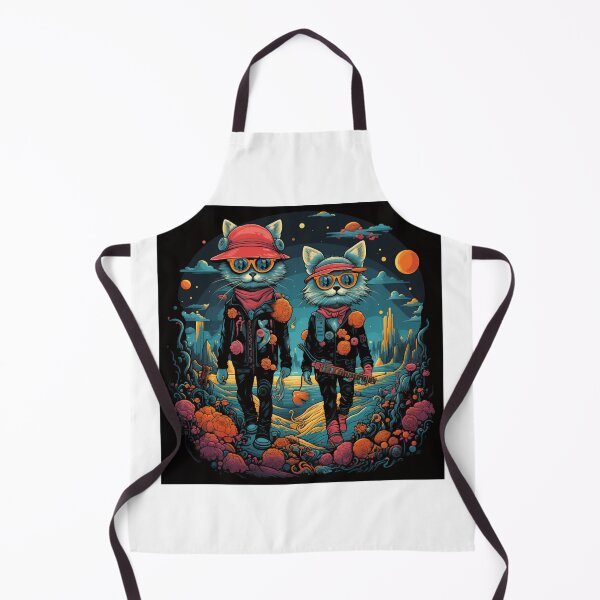 Item preview, T-shirt design anthropomorphic cats walking down the road, snappy dressers, psychedelic, designed and sold by DeepDrop Studio.