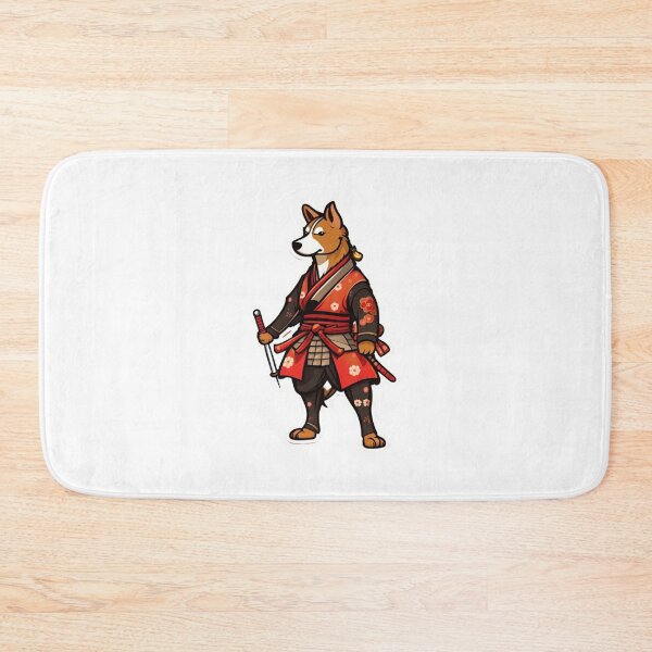 Item preview, Japan samurai brown dog designed and sold by KorArtStudio.