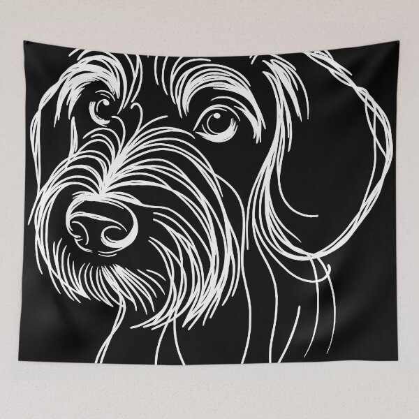 Item preview, golden dachshund, dachshund face, drawn designed and sold by nkhookysun.