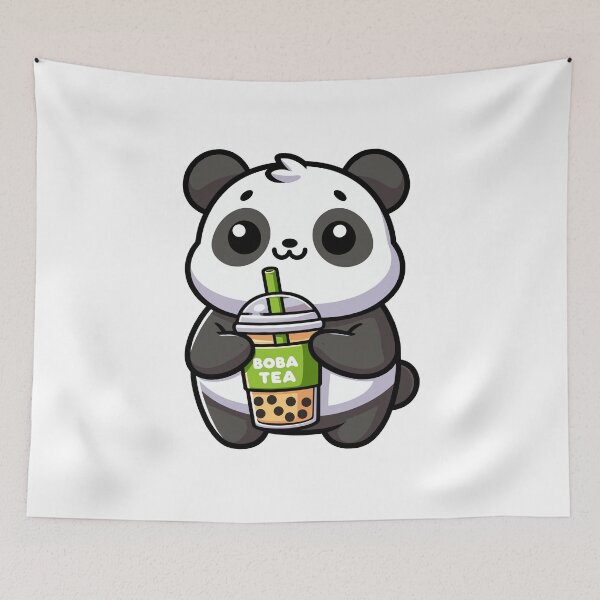 Item preview, Panda’s Boba Tea Time designed and sold by cave-canvas.