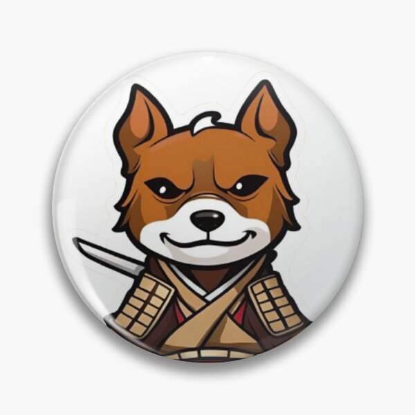 Item preview, Cute Japan samurai brown dog designed and sold by KorArtStudio.